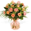 24 Orange Roses and Carnations